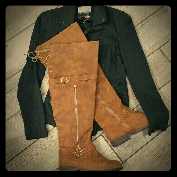 Shoes - Over the Knee Zippered Boots